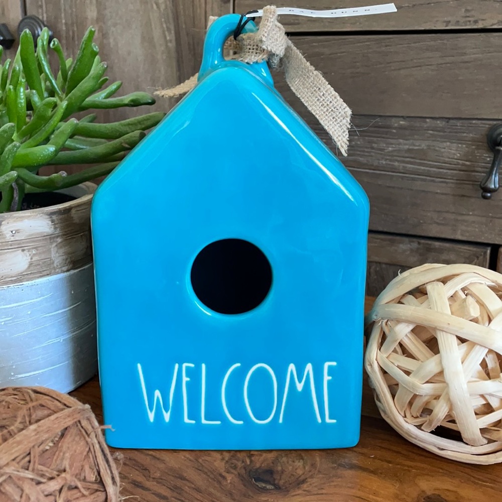 RAE DUNN Welcome Birdhouse Decor